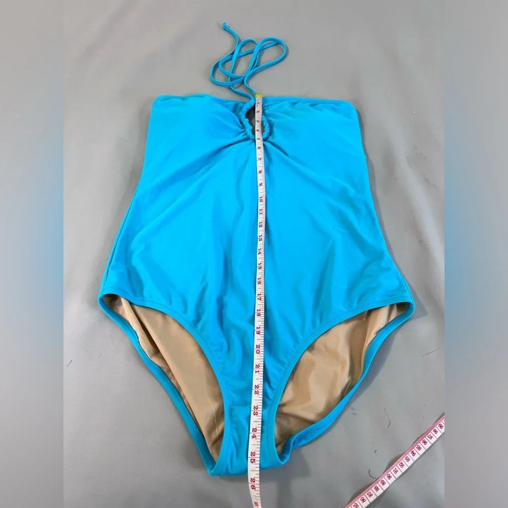 NWT J. Crew Women’s one piece swimsuit size XL Blue‎